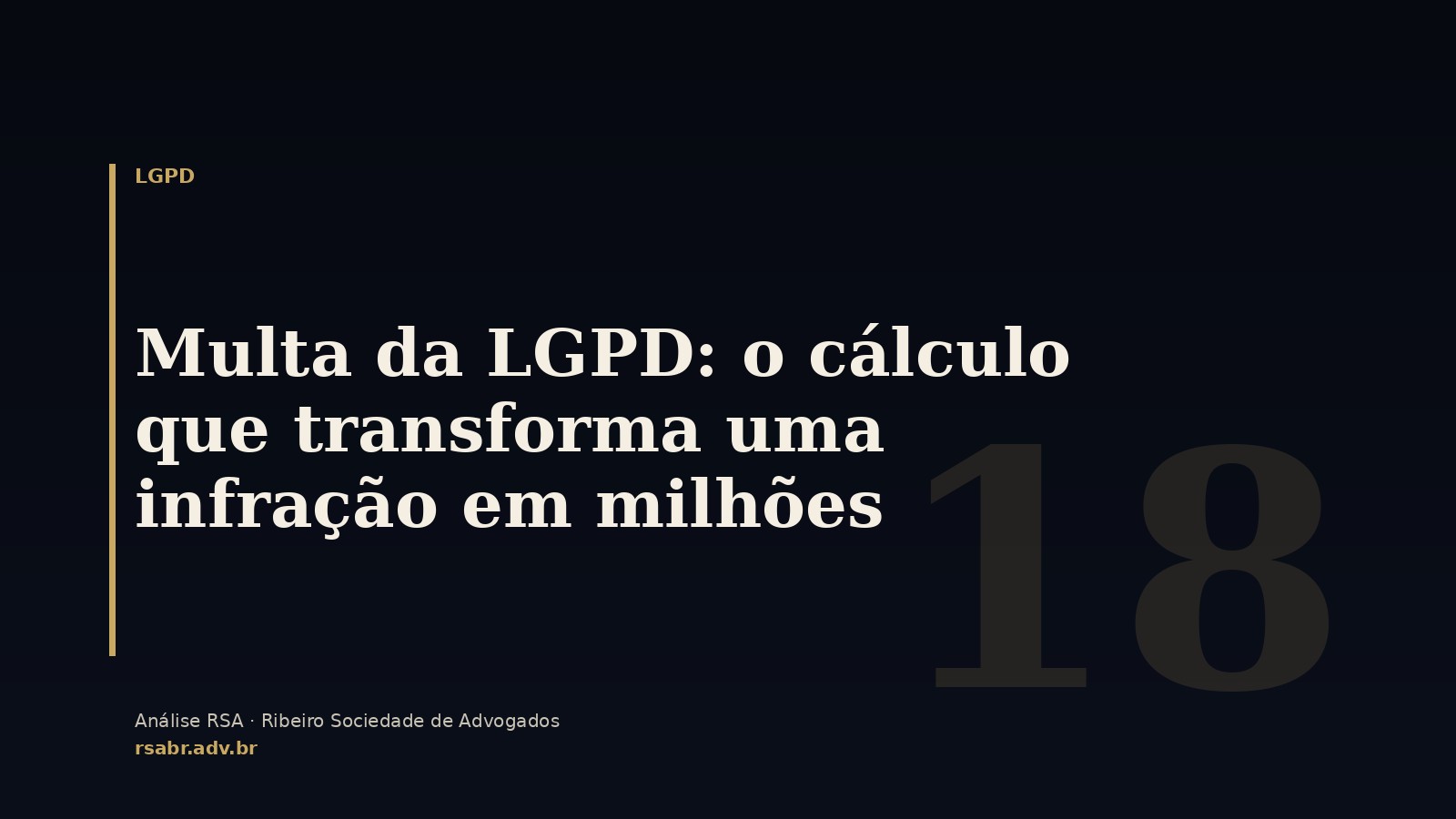 Multa da LGPD: o cálculo que transforma uma infração em milhões